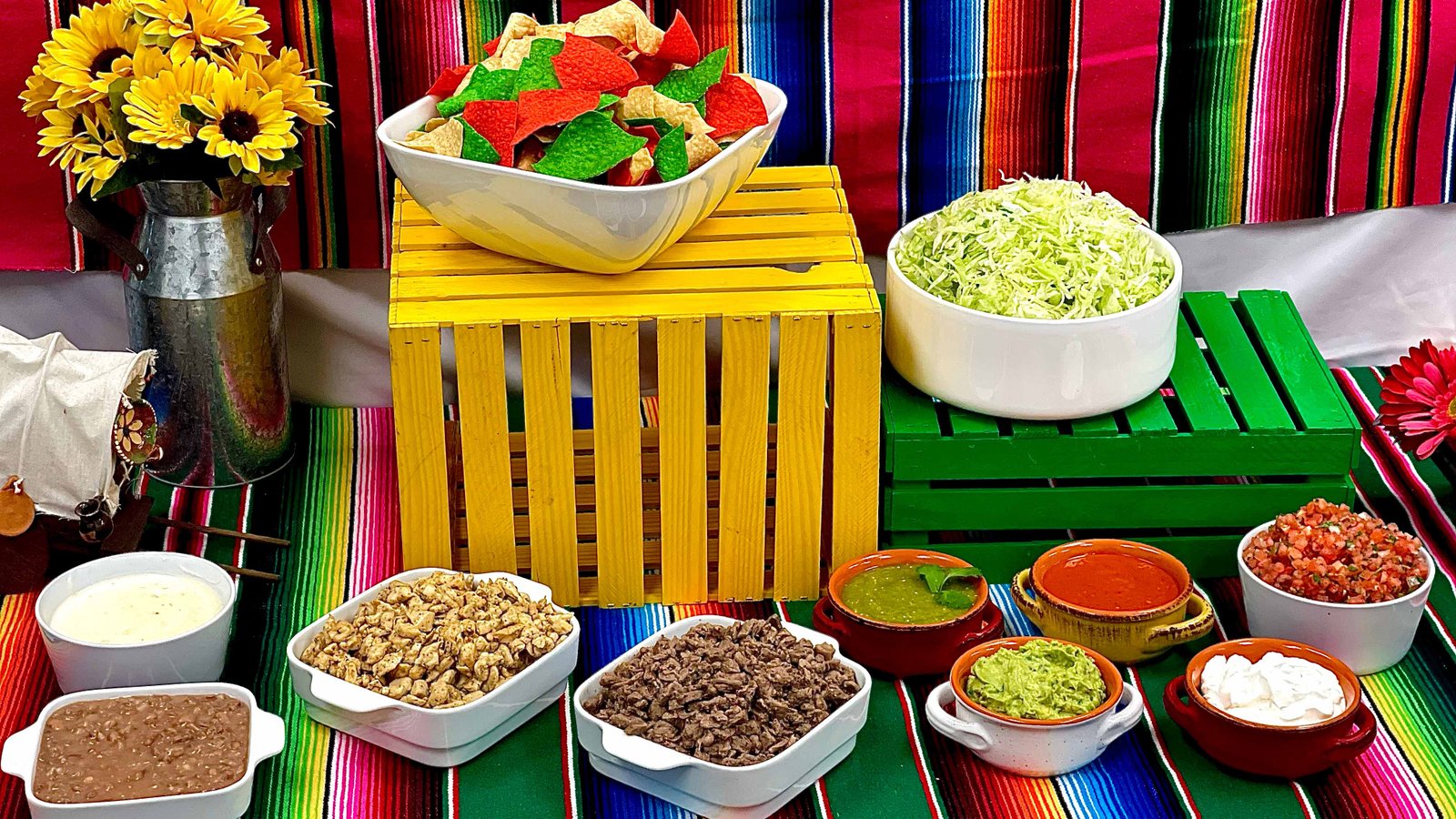 Blurred nacho bar image